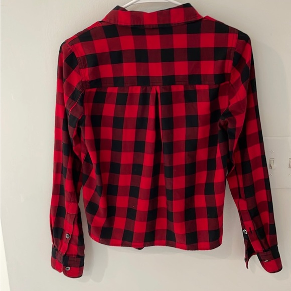 Madewell front tie long sleeve shirt - Picture 2 of 4